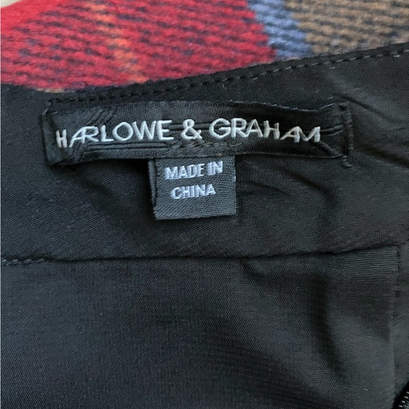 Harlowe & Graham Red and Brown Plaid Mini Skirt - Picture 4 of 6